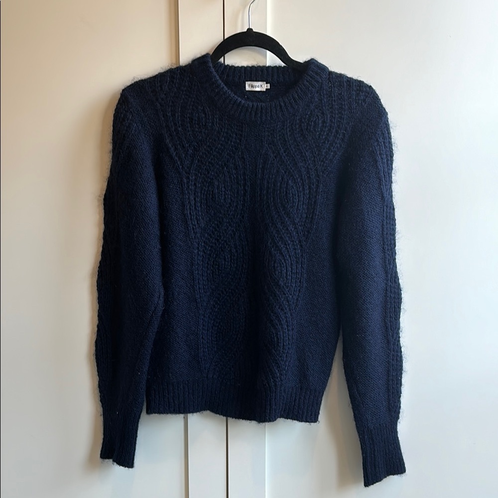 Filipa K - Navy Blue Cable Knit Sweater